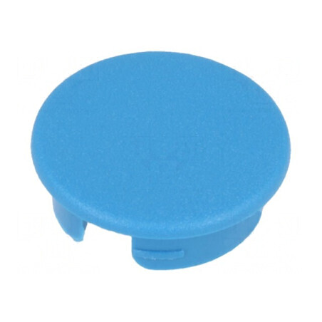 Capac ABS albastru rotund cu fixare prin apăsare | Electronic-mag.ro | Componente Electronice