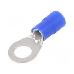 Vârf inelar M10 11mm 16mm2 cupru izolat crimpat | Electronic-mag.ro | Componente Electronice