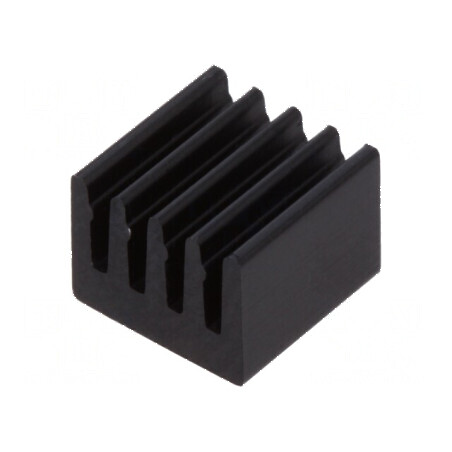 Radiator aluminiu extrudat negru 8mm x 8mm x 6mm 74K/W | Electronic-mag.ro | Componente Electronice