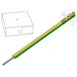Cablu SiD 1x0,75mm² sârmă cu silicon galben-verde 60-180°C | Electronic-mag.ro | Componente Electronice