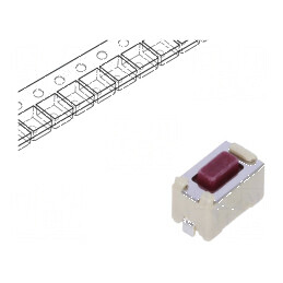 Microîntrerupător TACT SPST 0,05A 12VDC SMT 2,6N 4,3mm | Electronic-mag.ro | Componente Electronice