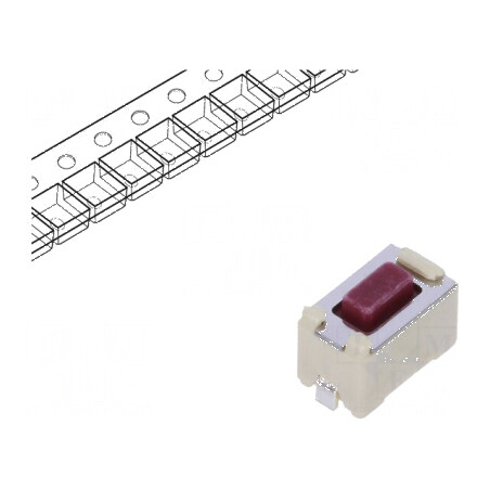 Microîntrerupător TACT SPST 0,05A 12VDC SMT 2,6N 4,3mm | Electronic-mag.ro | Componente Electronice