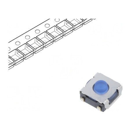 Microîntrerupător TACT SPST-NO 0,05A/12VDC SMT Poz: 2 | Electronic-mag.ro | Componente Electronice
