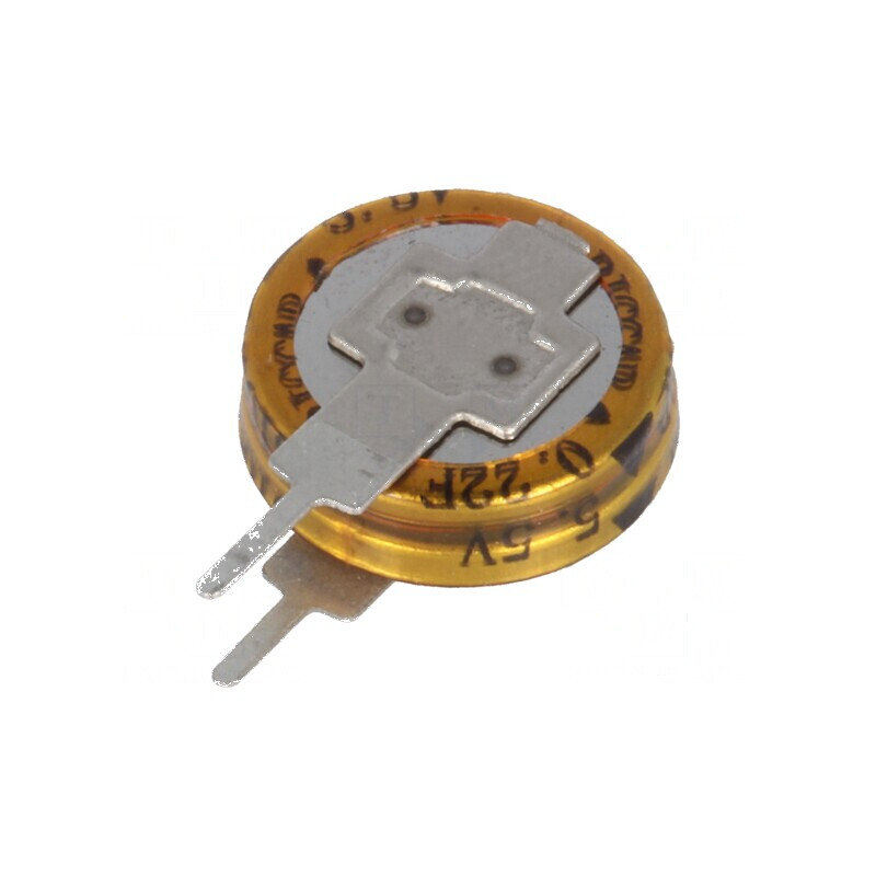Supercondensator THT 0,22F 5,5VDC Ø11,5x12,5mm -25÷70°C | Electronic-mag.ro | Componente Electronice
