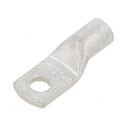 Vârf inelar tubular M6 25mm² 4AWG crimpat pe cablu cositorit | Electronic-mag.ro | Componente Electronice