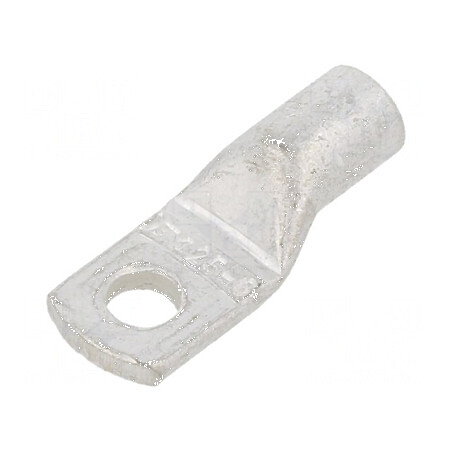 Vârf inelar tubular M6 25mm² 4AWG crimpat pe cablu cositorit | Electronic-mag.ro | Componente Electronice