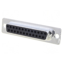 Mufă mamă D-Sub 25 PIN pe cablu lipire, contacte bronz-fosfor | Electronic-mag.ro | Componente Electronice