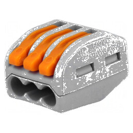 Bornă cu arc 222, eliberare rapidă, 0,08÷2,5mm², 400V, 32A | Electronic-mag.ro | Componente Electronice