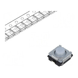 Microîntrerupător TACT SPST Poz: 2 0,02A/15VDC SMT cu Forță de Activare 3,5N - Comutator Compact pentru Aplicații Electroni | Electronic-mag.ro | Componente Electronice