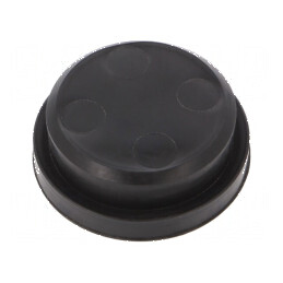 Obturator elastomer Seal Plug DS 25mm, negru, temperatură -20÷80°C, protecție IP54 | Electronic-mag.ro | Componente Electronice