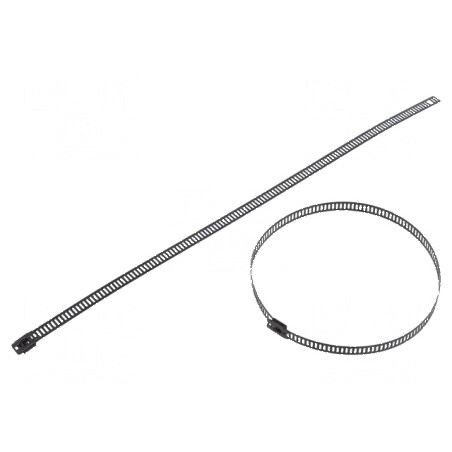 Colier de strângere din oțel inoxidabil AISI 304, Dimensiuni L: 300mm, W: 7mm | Electronic-mag.ro | Componente Electronice