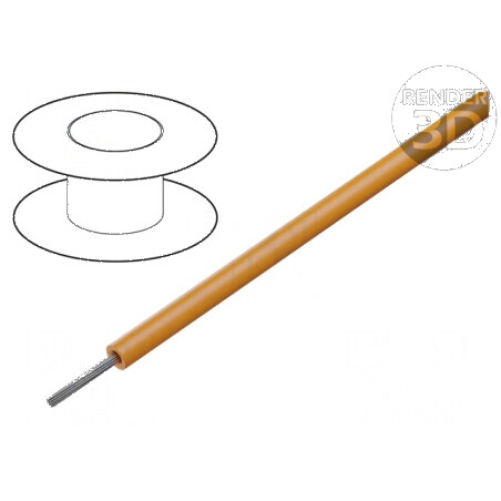 Cablu H05V-K LgY cu Secțiune de 0,5mm², Izolație PVC Portocalie, Tensiune 300V/500V | Electronic-mag.ro | Componente Electronice