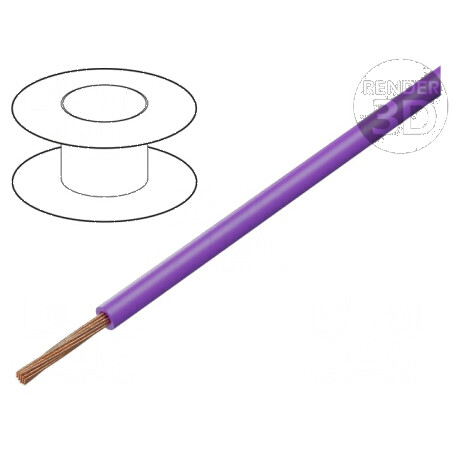 Cablu electric H05V-K, 0.5mm², PVC violet, 300V/500V, lungime 25m | Electronic-mag.ro | Componente Electronice