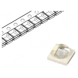 LED UV 130° 1W 3535 SMD 350mA λd: 390-410nm, 3,4V - Lumină UV de Înaltă Performanță | Electronic-mag.ro | Componente Electronice