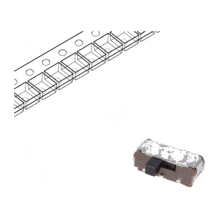 Comutator glisant Poz: 2 SPDT 0,3A/6VDC ON-ON SMT pentru PCB | Electronic-mag.ro | Componente Electronice