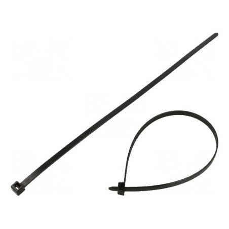 Colier de strângere din poliamidă L: 387mm W: 7,6mm 535N negru | Electronic-mag.ro | Componente Electronice