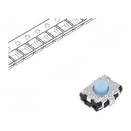 Microîntrerupător TACT SPST Poz: 2 0,02A/15VDC SMD fără EVQP2 - Comutator Compact pentru Circuit Electric | Electronic-mag.ro | Componente Electronice