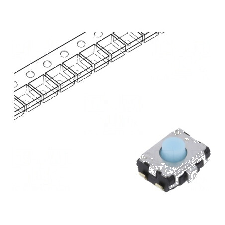 Microîntrerupător TACT SPST Poz: 2 0,02A/15VDC SMD fără EVQP2 - Comutator Compact pentru Circuit Electric | Electronic-mag.ro | Componente Electronice