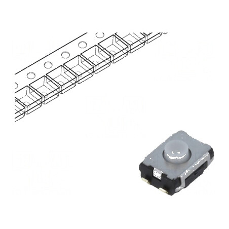 Microîntrerupător TACT SPST Pozitiv 2, 0,02A/15VDC SMT fără 2,5mm - Comutator Compact pentru Circuit Electric | Electronic-mag.ro | Componente Electronice