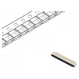 Conector FFC/FPC Orizontal ZIF 54 PIN SMT - 50V, 0.4A, Temperatură -25÷85°C | Electronic-mag.ro | Componente Electronice