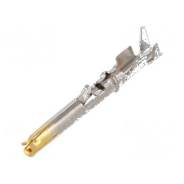 Pin mamă aurit 1,6mm pentru cabluri 0,5÷1,5mm2 20AWG÷16AWG, 20 bucati, pini ştanţaţi | Electronic-mag.ro | Componente Electronice