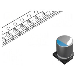 Condensator Hibrid SMD 100uF 50VDC ±20% Temperatura -55÷150°C Ø10x10mm | Electronic-mag.ro | Componente Electronice