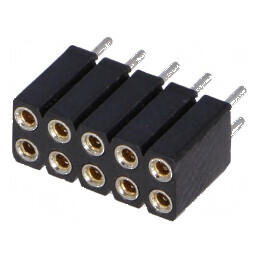 Conector șiruri pini soclu mamă cu 10 contacte întoarse - Componentă electronică de înaltă calitate | Electronic-mag.ro | Componente Electronice