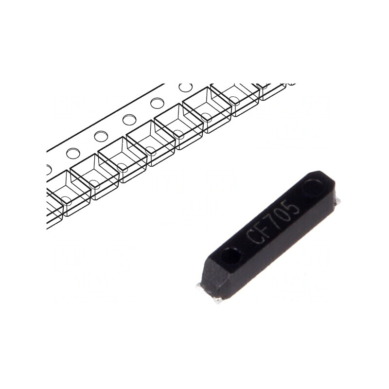 Rezonator cu cuarț 32,768kHz ±20ppm 12,5pF SMD, Raster 5,1mm - Componentă electronică de precizie | Electronic-mag.ro | Componente Electronice