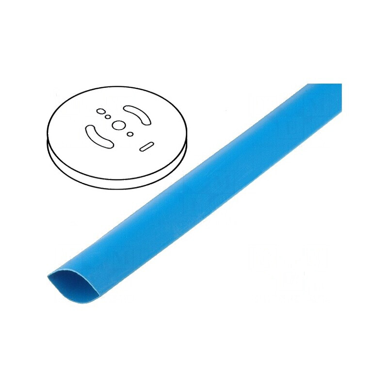 Manșon termocontractabil 2:1, 12,7mm, fără adeziv, culoare albastră | Electronic-mag.ro | Componente Electronice