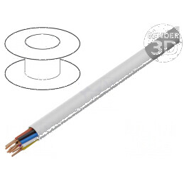 Cablu BiTprotect YTDY 10x0,5mm Rotund Sârmă Cu PVC Alb - Cabluri Electrice de Înaltă Calitate pentru Instalatii Electrice | Electronic-mag.ro | Componente Electronice