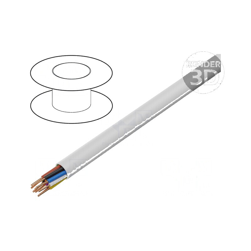 Cablu BiTprotect YTDY 10x0,5mm Rotund Sârmă Cu PVC Alb - Cabluri Electrice de Înaltă Calitate pentru Instalatii Electrice | Electronic-mag.ro | Componente Electronice