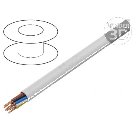 Cablu BiTprotect YTDY 10x0,5mm Rotund Sârmă Cu PVC Alb - Cabluri Electrice de Înaltă Calitate pentru Instalatii Electrice | Electronic-mag.ro | Componente Electronice