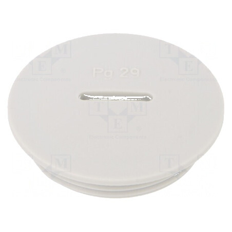 Capac de protecție PG29 IP54 din poliamidă gri - V-N-FS, filet PG | Electronic-mag.ro | Componente Electronice