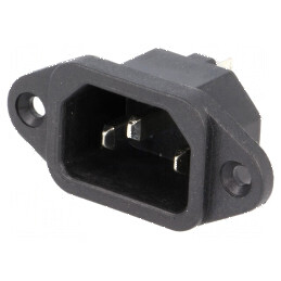 Conector Alimentare AC Soclu Tată 10A 250VAC IEC 60320 pentru Echipamente Electrice | Electronic-mag.ro | Componente Electronice