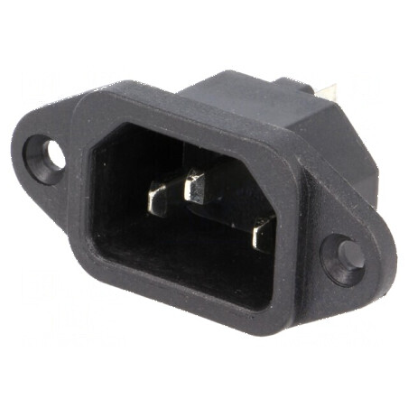 Conector Alimentare AC Soclu Tată 10A 250VAC IEC 60320 pentru Echipamente Electrice | Electronic-mag.ro | Componente Electronice