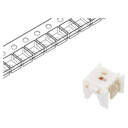 LED SMD PLCC2 Ambră 25,3-50,2lm 7100-18000mcd Dimensiuni 4,6x4,6x3,8mm | Electronic-mag.ro | Componente Electronice
