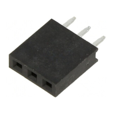 Conector şiruri pini soclu mamă 2,54mm, 3 pini THT pentru PCB - Compatibilitate Profesională | Electronic-mag.ro | Componente Electronice