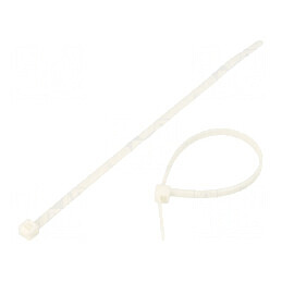 Colier de strângere poliamidă albă T30R, dimensiuni L: 150mm, W: 3,5mm, capacitate 135N | Electronic-mag.ro | Componente Electronice