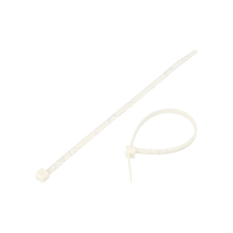 Colier de strângere poliamidă albă T30R, dimensiuni L: 150mm, W: 3,5mm, capacitate 135N | Electronic-mag.ro | Componente Electronice