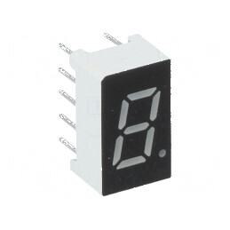 Afișaj LED cu 7 segmente, 7,62mm, 0,3 Nr.car: 1, Roșie, 33mcd | Electronic-mag.ro | Componente Electronice