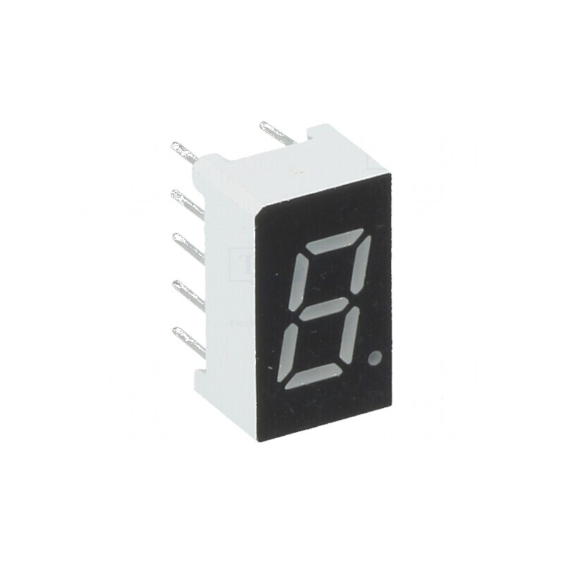 Afișaj LED cu 7 segmente, 7,62mm, 0,3 Nr.car: 1, Roșie, 33mcd | Electronic-mag.ro | Componente Electronice Afișaj LED cu 7 segmente, 7,62mm, 0,3 Nr.car: 1, Roșie, 33mcd | Electronic-mag.ro | Componente Electronice