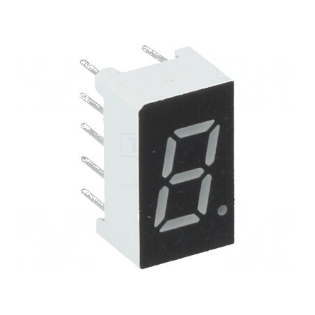 Afișaj LED cu 7 segmente, 7,62mm, 0,3 Nr.car: 1, Roșie, 33mcd | Electronic-mag.ro | Componente Electronice