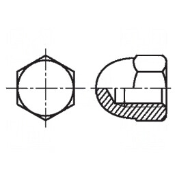 Piuliță hexagonală M10, 1.5, Oțel rezistent la acizi A4, 17mm - Element de fixare industrială | Electronic-mag.ro | Componente Electronice