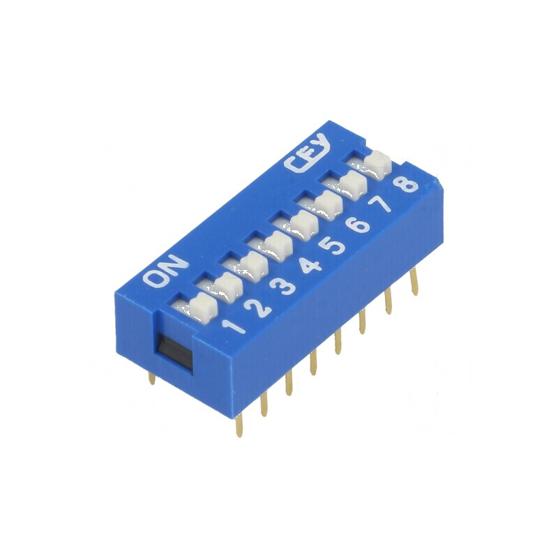 Comutator DIP-SWITCH 8 Secțiuni ON-OFF 0,05A/12VDC pentru Control Electronic | Electronic-mag.ro | Componente Electronice Comutator DIP-SWITCH 8 Secțiuni ON-OFF 0,05A/12VDC pentru Control Electronic | Electronic-mag.ro | Componente Electronice
