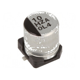 Condensator Hibrid SMD 10uF 50VDC, ESR 120mΩ, Toleranță ±20%, Dimensiuni Ø5x5,8mm | Electronic-mag.ro | Componente Electronice