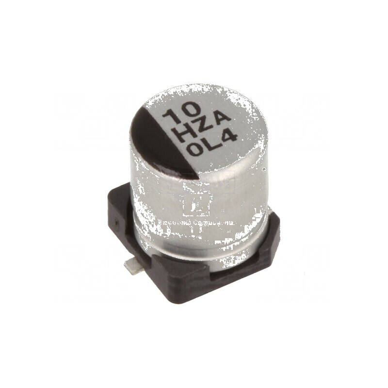 Condensator Hibrid SMD 10uF 50VDC, ESR 120mΩ, Toleranță ±20%, Dimensiuni Ø5x5,8mm | Electronic-mag.ro | Componente Electronice Condensator Hibrid SMD 10uF 50VDC, ESR 120mΩ, Toleranță ±20%, Dimensiuni Ø5x5,8mm | Electronic-mag.ro | Componente Electronice