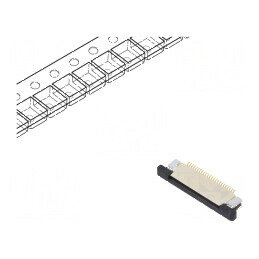 Conector FFC/FPC 24 PIN F32R ZIF SMT Inferior 50V - Compatibilitate Ridicată | Electronic-mag.ro | Componente Electronice
