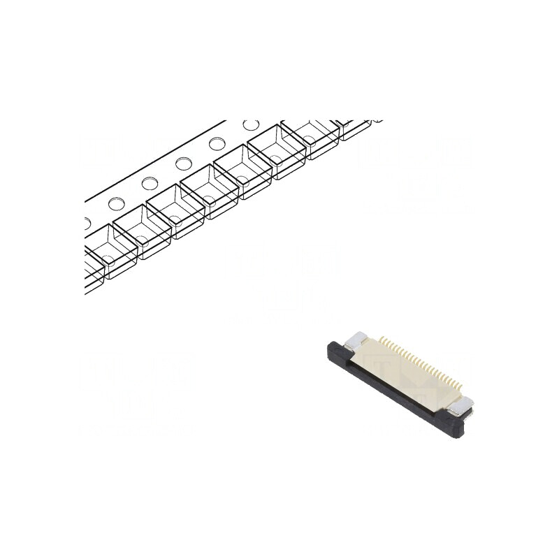Conector FFC/FPC 24 PIN F32R ZIF SMT Inferior 50V - Compatibilitate Ridicată | Electronic-mag.ro | Componente Electronice
