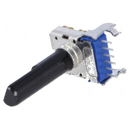 Potențiometru axial 50mW 10kΩ ±20% 300° pentru PCB, Ax: 6mm, L: 30mm | Electronic-mag.ro | Componente Electronice
