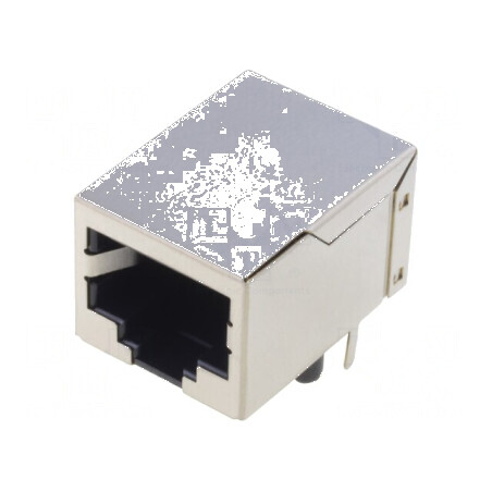 Conector RJ45 Soclu Ecranat 8 PIN 8P8C THT pentru Rețea Ethernet | Electronic-mag.ro | Componente Electronice
